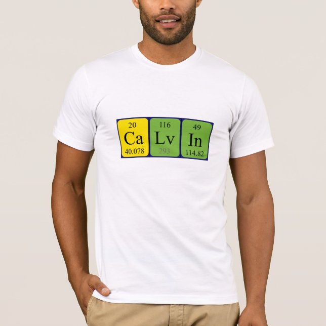 Calvin Perivinskt bord namn-skjorta T-shirt (Framsida)