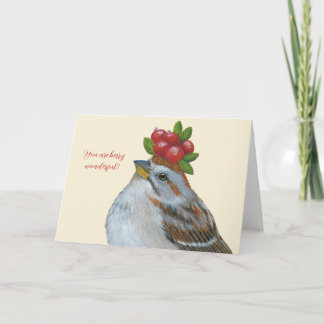 Calvin the American tree sparrow card Kort