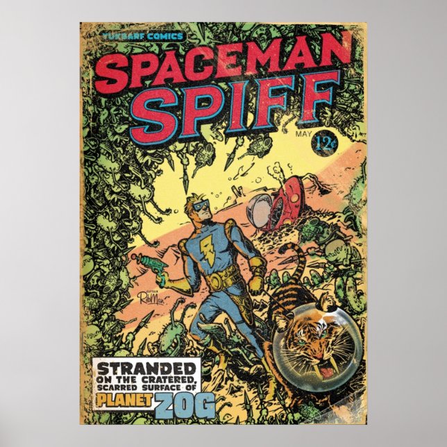 Calvin the Spiffy Spaceman Poster (Framsidan)