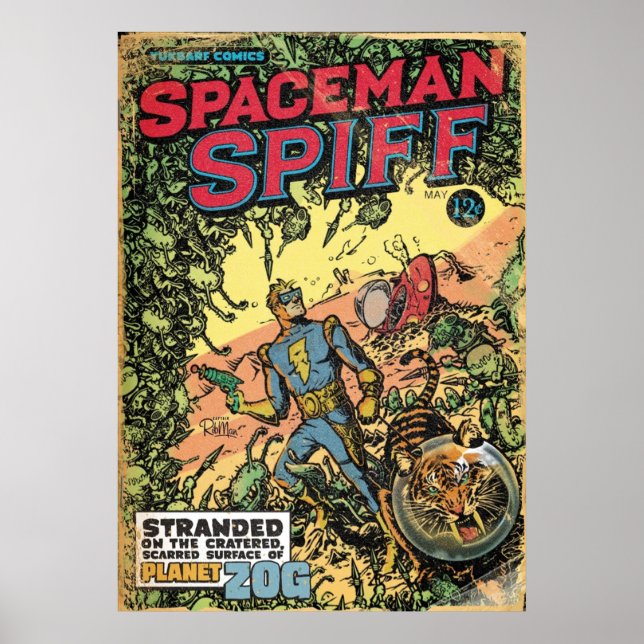 Calvin the Spiffy Spaceman Poster (Framsidan)