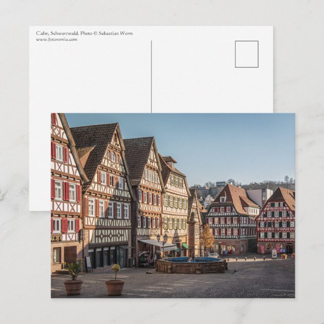 Calw Schwarzwald Vykort (Fram/baksida)