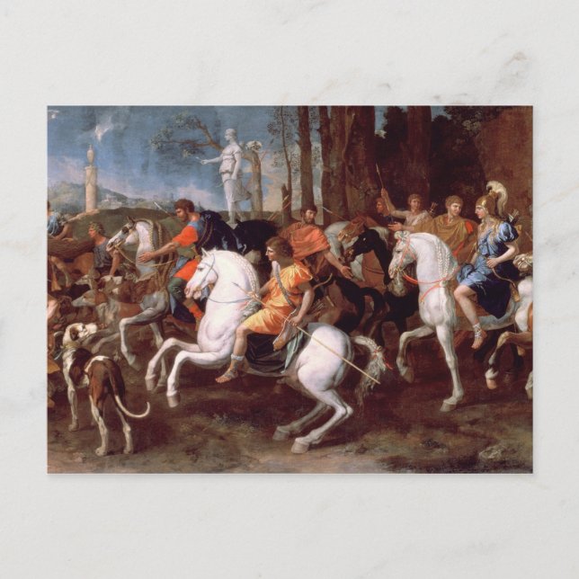 Calydonic Boar Hunt, 1637-38 Vykort (Framsida)