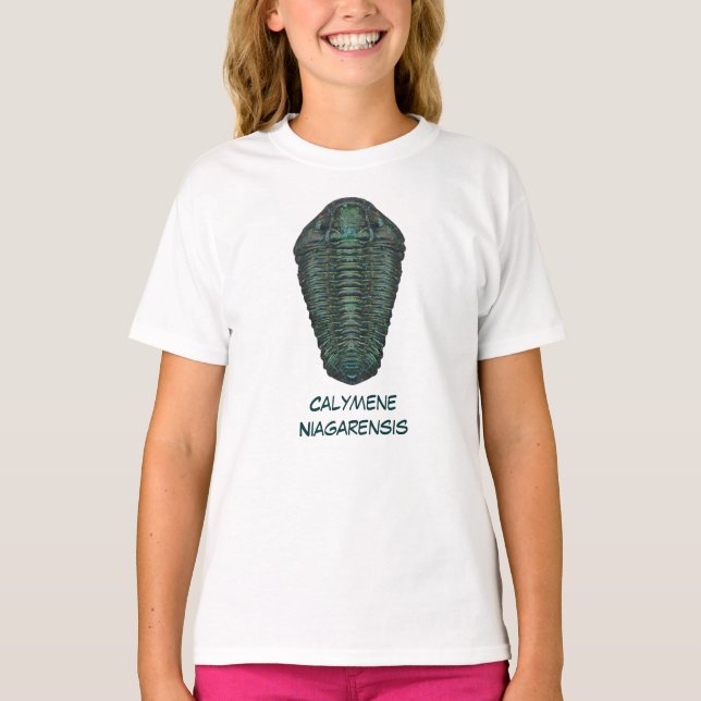 Calymene Niagarensis Trilobite Tee Shirt (Framsida)