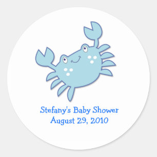 Calypso Crab under Sea Favor Stickers Runt Klistermärke