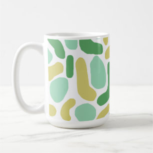 Calypso Modern Abstrakt Grönt Lime Guld Kaffemugg