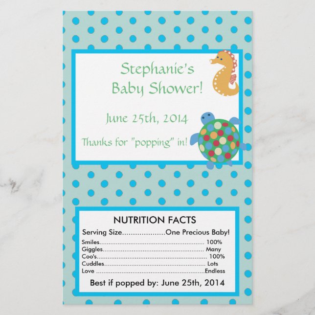 Calypso Sea Creaters Microwave Popcorn Wrapper (Framsida)