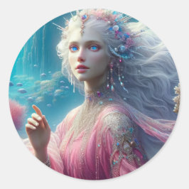 Calypso - Sjöjungfru Collection-etikett Runt Klistermärke
