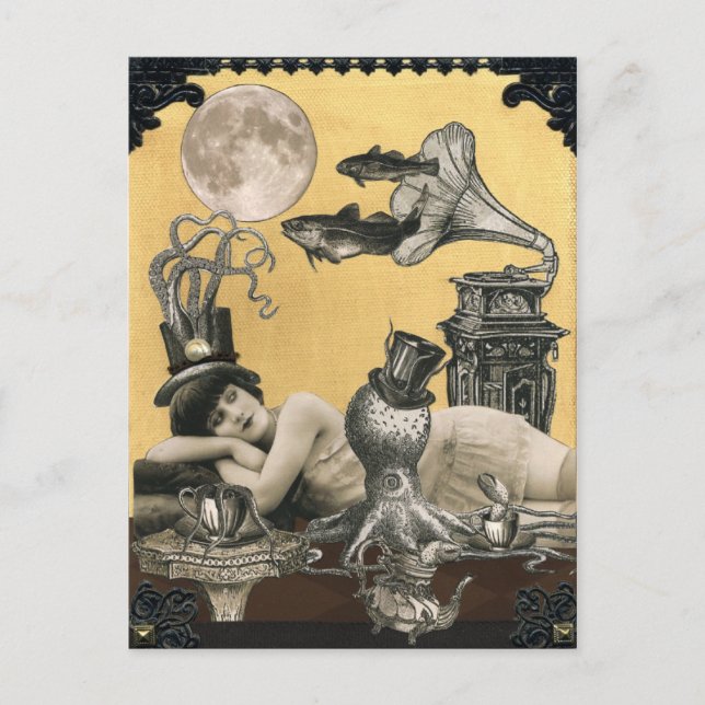 Calypso Steampunk Postcard Vykort (Framsida)