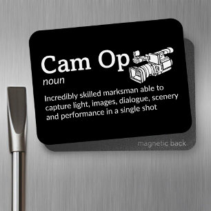 Cam Op-definition - filmbesättning 3 tum x 4 tum F Magnet