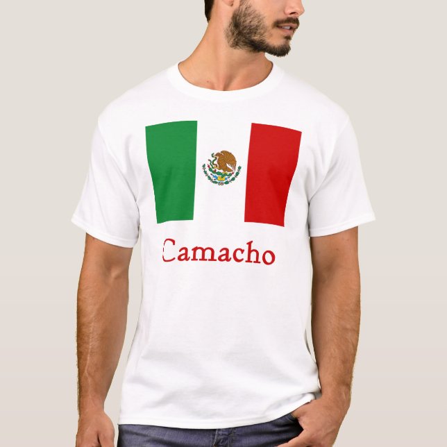 Camacho mexicansk flagga t-shirt (Framsida)