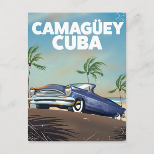 Camagüey Cuban vintage resor poster Vykort