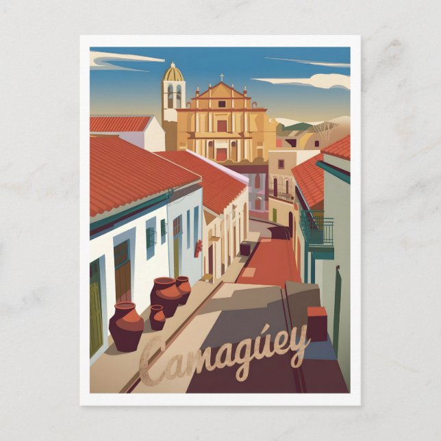 Camagüey Vintage Vykort (Framsida)