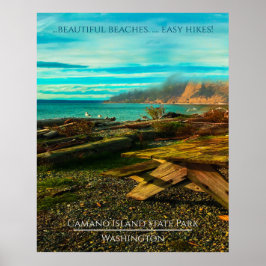 Camano Island State Park Editable Text och Photo Poster