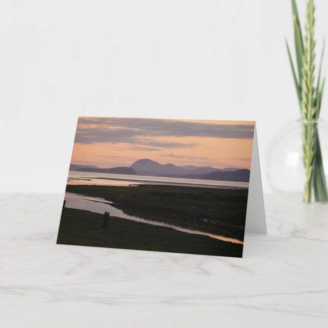 Camano Island, WA, vid Sunset Greeting Card Kort (Framsida)