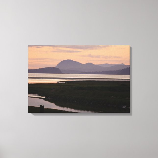 Camano Island, WA, vid Sunset Wrapped Canvas Print (Framsida)