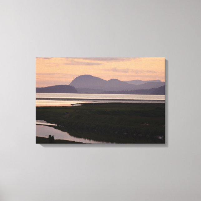 Camano Island, WA, vid Sunset Wrapped Canvas Print (Framsida)