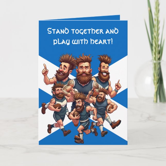 Camaraderie Of A Raucous Rugby Squad Kort (Framsida)