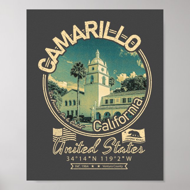 CAMARILLO CALIFORNIA - CITY OF CAMARILLO CA POSTER (Framsidan)