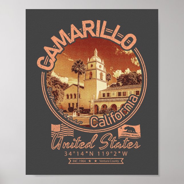 CAMARILLO CALIFORNIA - CITY OF CAMARILLO CA POSTER (Framsidan)