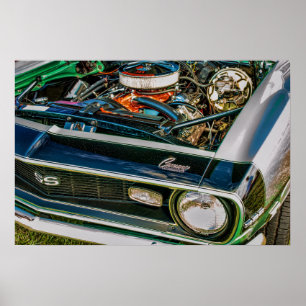 Camaro 1968 SS under huvan Poster