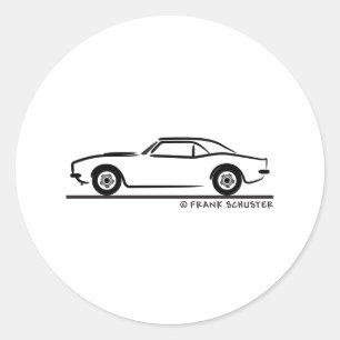 Camaro 1969 runt klistermärke