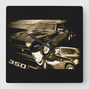 Camaro 1969 tar tid på fyrkantig klocka