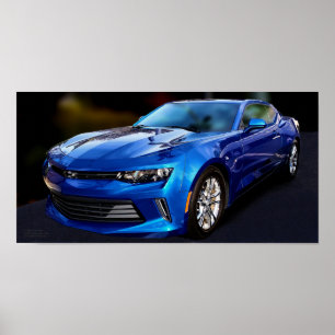 Camaro (blå) Poster