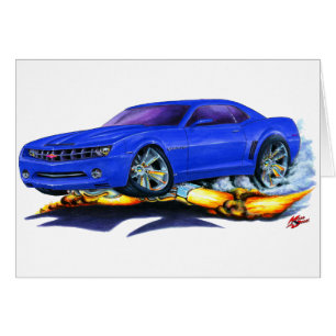 Camaro blåttbil 2010 hälsningskort