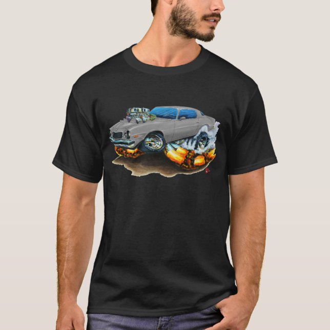 Camaro grå färgbil 1974-78 t shirt (Framsida)