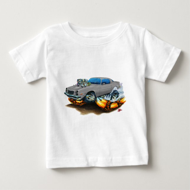 Camaro grå färgbil 1974-78 t-shirt (Framsida)