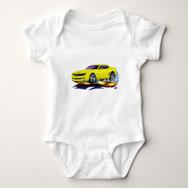 Camaro gul bil 2010 tee (Framsida)