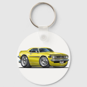 Camaro Gult-Svart bil 1968 Nyckelring