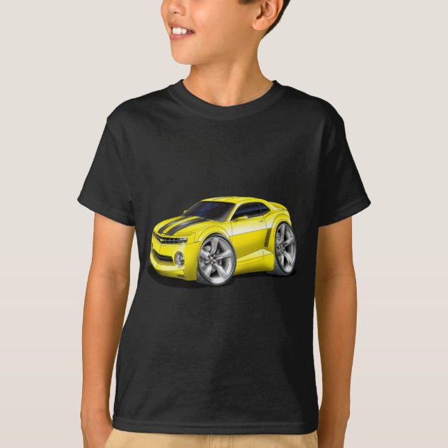 Camaro Gult-Svart bil 2010-11 T Shirt (Framsida)