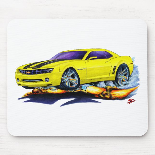 Camaro Gult-Svart bil 2010 Musmatta (Framsidan)