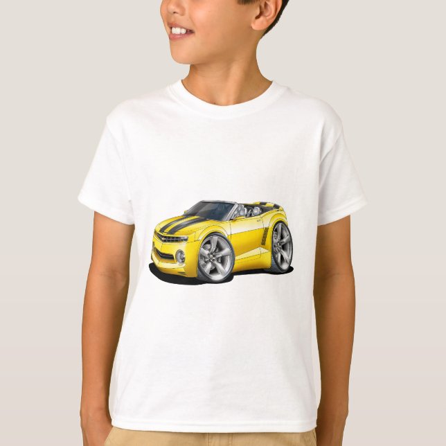 Camaro Gult-Svart cabriolet 2012 T Shirt (Framsida)