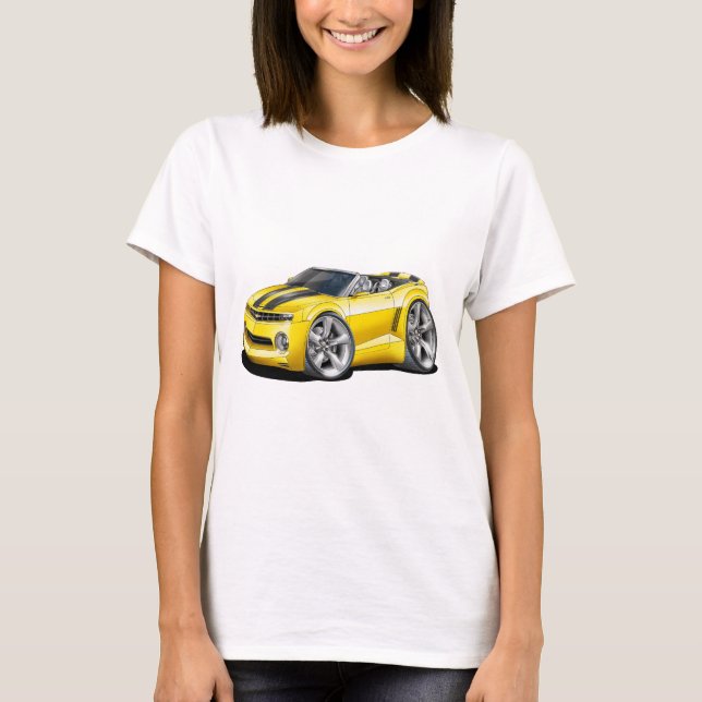Camaro Gult-Svart cabriolet 2012 T Shirt (Framsida)