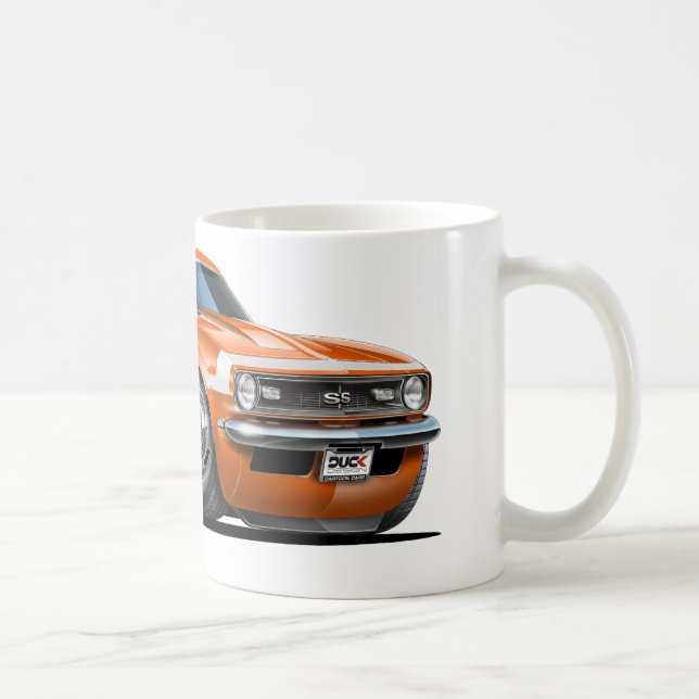 Camaro Orange-Vit bil 1968 Kaffemugg (Höger)
