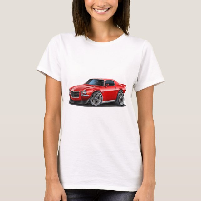 Camaro röd bil 1970-73 tee (Framsida)