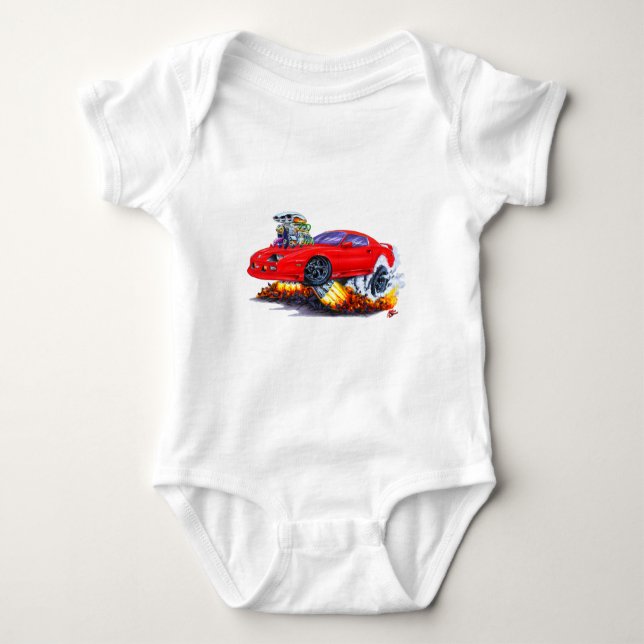 Camaro röd bil 1982-92 tee (Framsida)