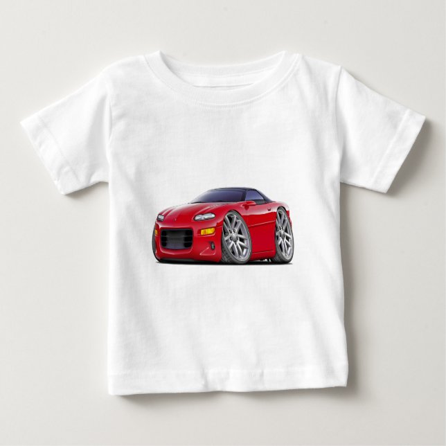 Camaro röd bil 1998-2003 tee (Framsida)