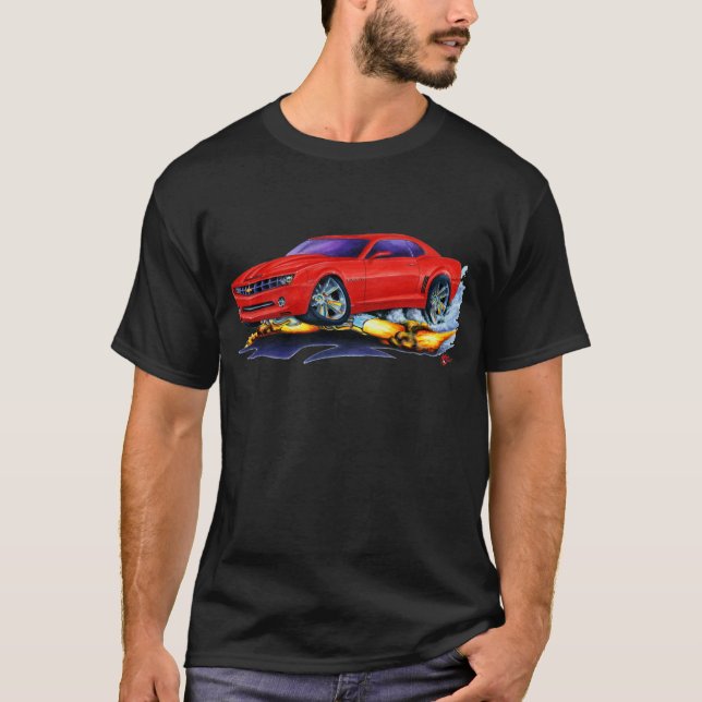 Camaro röd bil 2010 t shirt (Framsida)