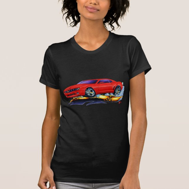 Camaro röd bil 2010 tee shirt (Framsida)