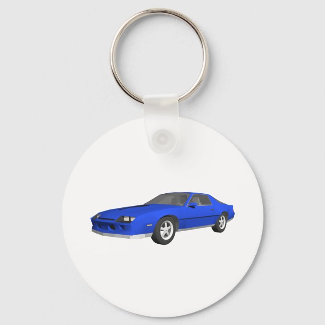 Camaro Sports Car: 3D-modell: Nyckelring (Framsida)