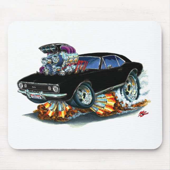 Camaro SS svart bil 1967 Musmatta (Framsidan)