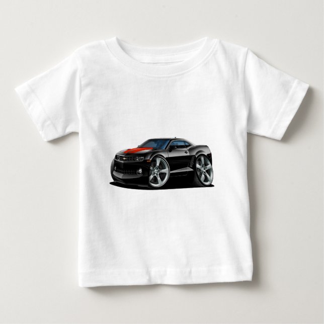 Camaro Svart-Röd bil 2010-12 Tee Shirt (Framsida)