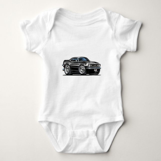 Camaro Svart-Vit bil 1968 Tee Shirt (Framsida)