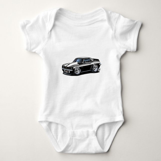 Camaro Svart-Vit bil 1969 Tee Shirt (Framsida)