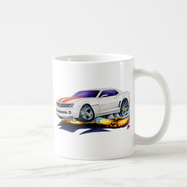 Camaro Vit-Orange bil 2010 Kaffemugg (Höger)