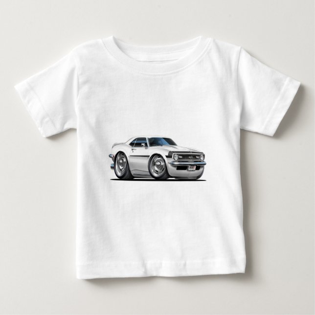 Camaro Vit-Svart bil 1968 Tröja (Framsida)