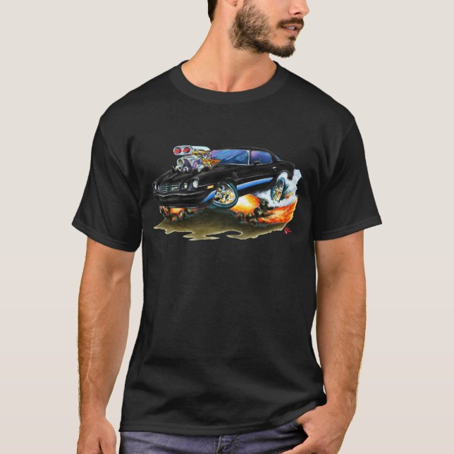 Camaro Z28 Svart-Blått bil 1979-81 Tee (Framsida)